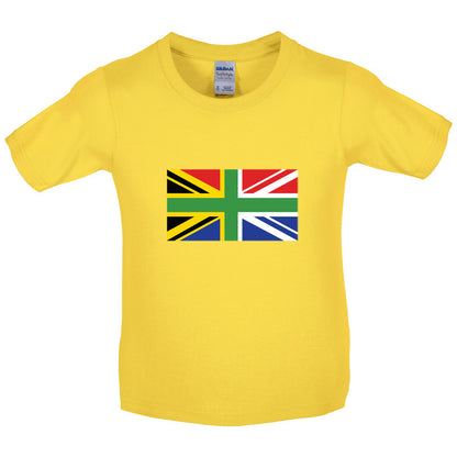 South African Union Jack Flag Kids T Shirt