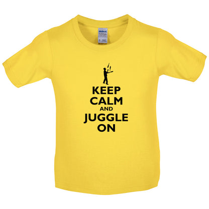 Keep Calm and Juggle On Kids T Shirt