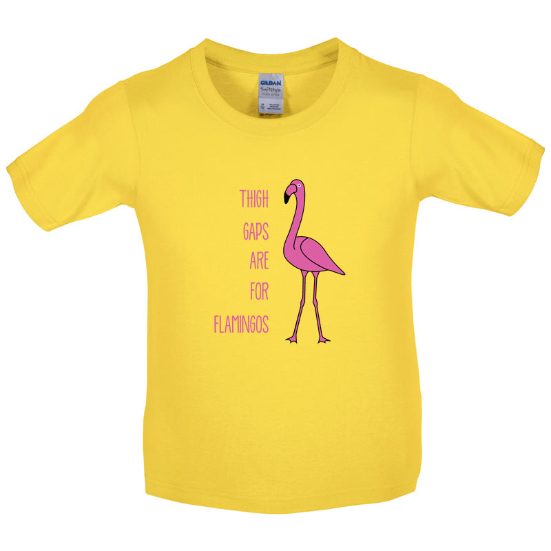 Thigh Gaps Are For Flamingos Kids T Shirt