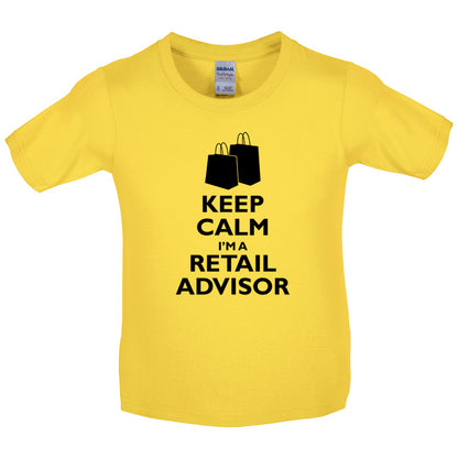 Keep Calm I'm A Retail Advisor Kids T Shirt