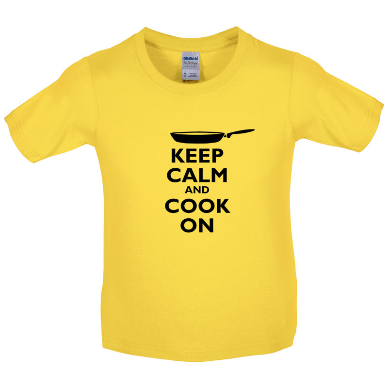 Keep Calm and Cook On Kids T Shirt