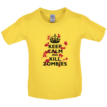 Keep Calm and Kill Zombies Kids T Shirt