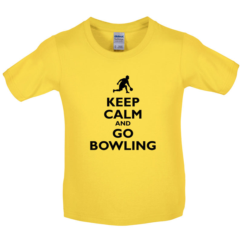 Keep Calm and Go Bowling Kids T Shirt