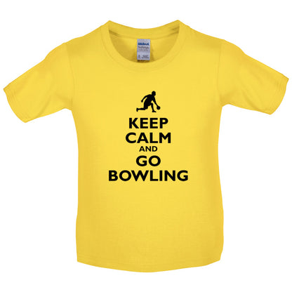 Keep Calm and Go Bowling Kids T Shirt