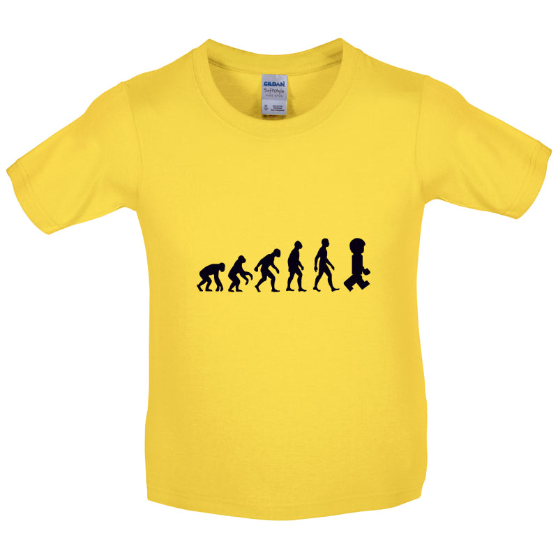 Evolution Of Man Master Builder Kids T Shirt