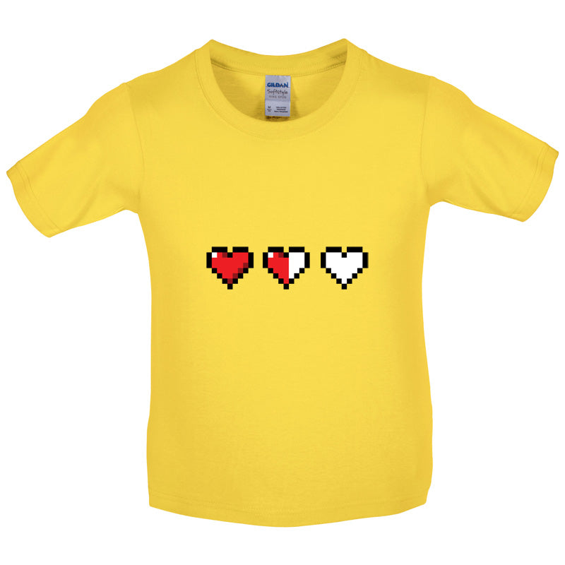 Retro Hearts Kids T Shirt
