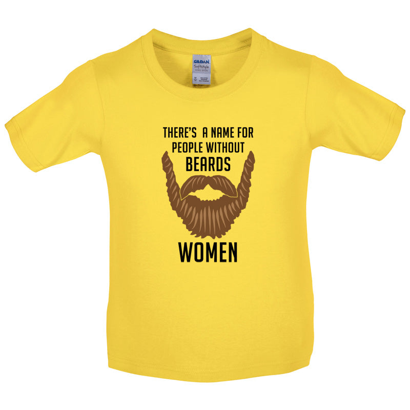 There's a Name For People Without Beards Women Kids T Shirt