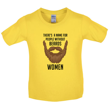 There's a Name For People Without Beards Women Kids T Shirt