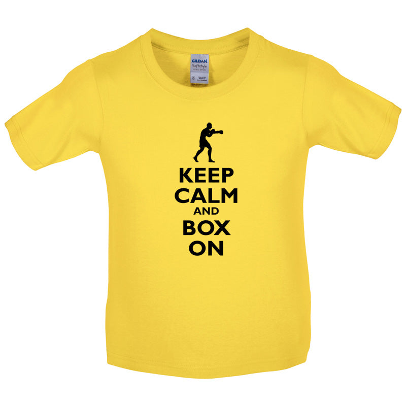 Keep Calm and Box On Kids T Shirt