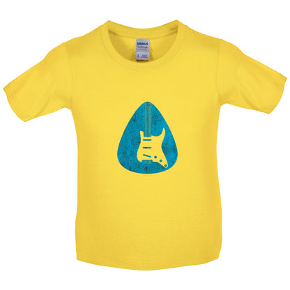 Guitar Pick Scratch Plate Kids T Shirt