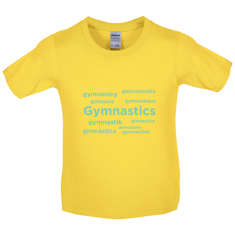 Gymnastics Language Kids T Shirt