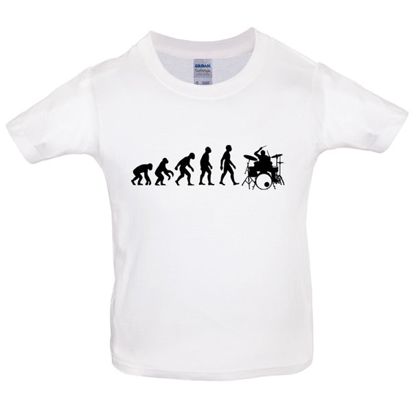 Evolution of Man Drummer Kids T Shirt