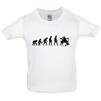 Evolution of Man Drummer Kids T Shirt