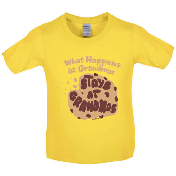 What happens at Grandmas stays at Grandmas Kids T Shirt