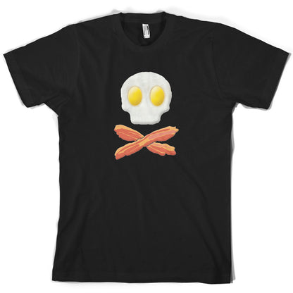 Eggs Bacon Skull and Bones T Shirt