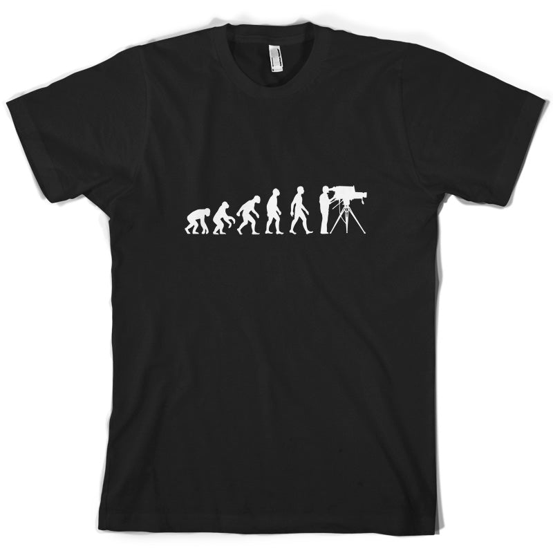 Evolution of Man Cameraman T Shirt