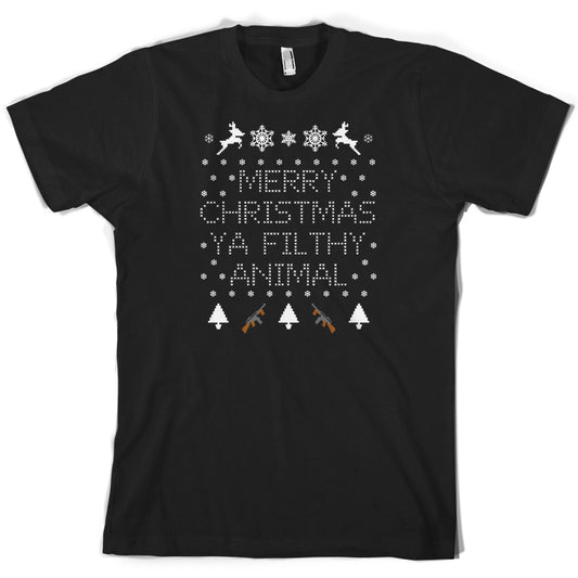 Merry Christmas Ya Filthy Animal T Shirt