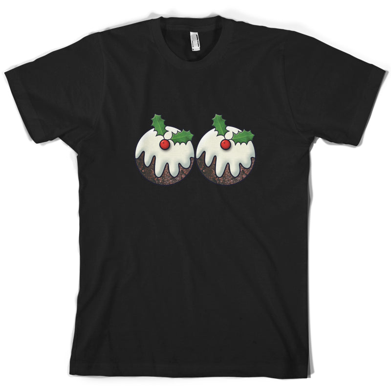 Christmas Pudding Boobs T Shirt
