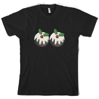 Christmas Pudding Boobs T Shirt