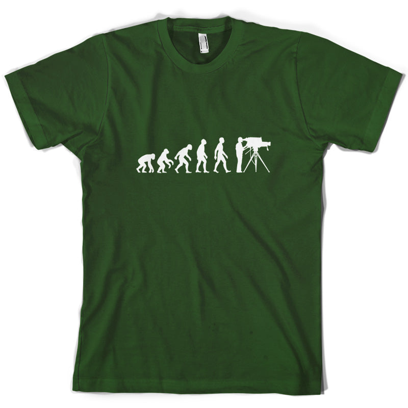 Evolution of Man Cameraman T Shirt