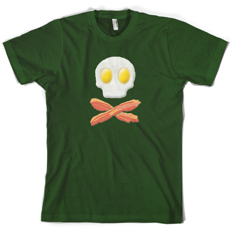 Eggs Bacon Skull and Bones T Shirt