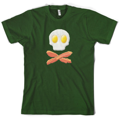 Eggs Bacon Skull and Bones T Shirt