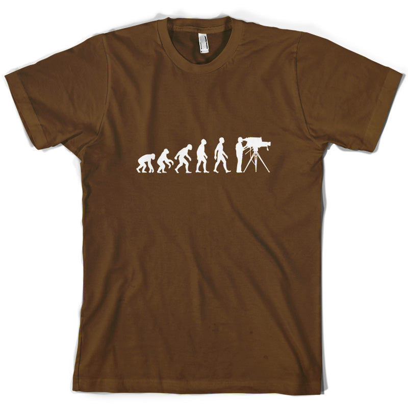 Evolution of Man Cameraman T Shirt
