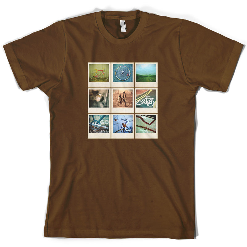 Go Cycling Photo Collage T Shirt