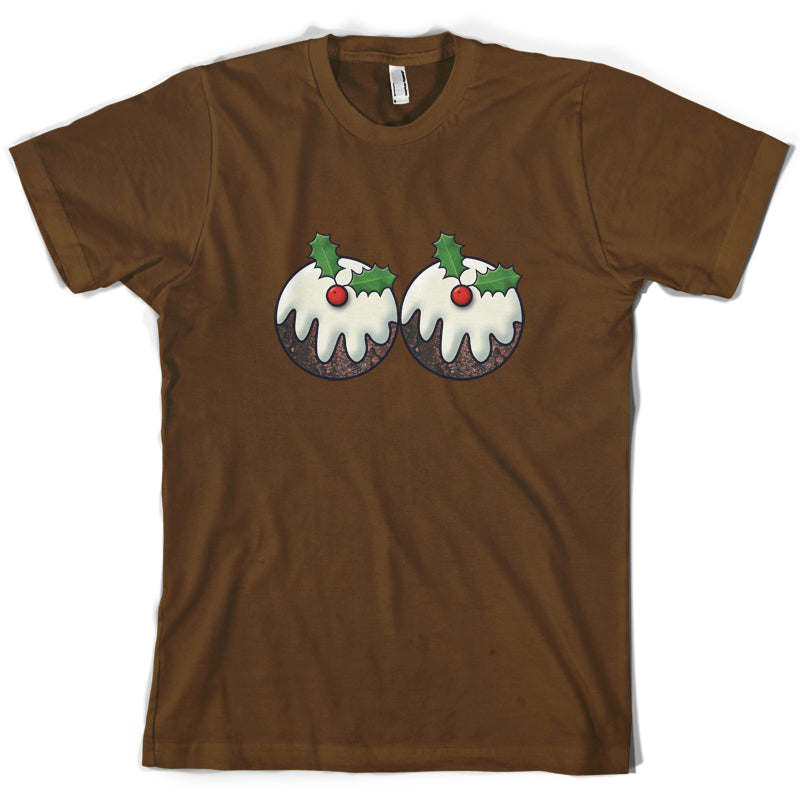 Christmas Pudding Boobs T Shirt