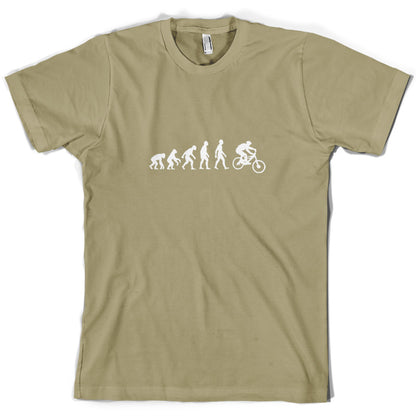 Evolution Of Man Mountain Bike T Shirt