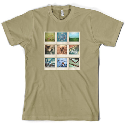 Go Cycling Photo Collage T Shirt