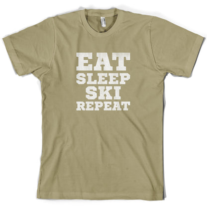 Eat Sleep Ski Repeat T Shirt