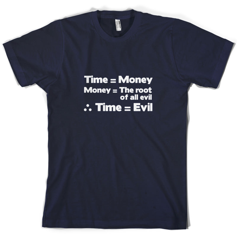 Time Equals The Root Of All Evil T Shirt