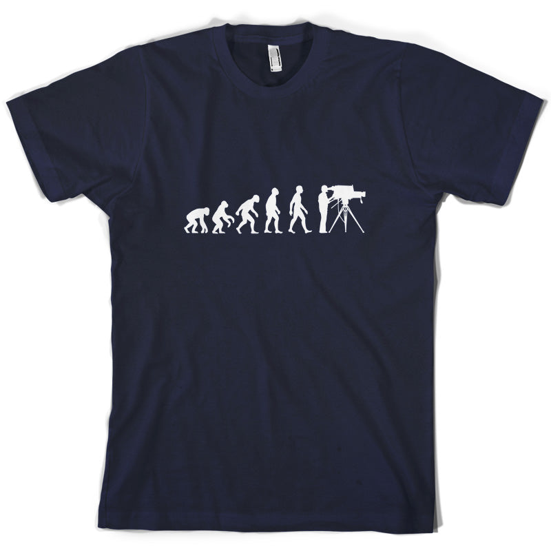 Evolution of Man Cameraman T Shirt