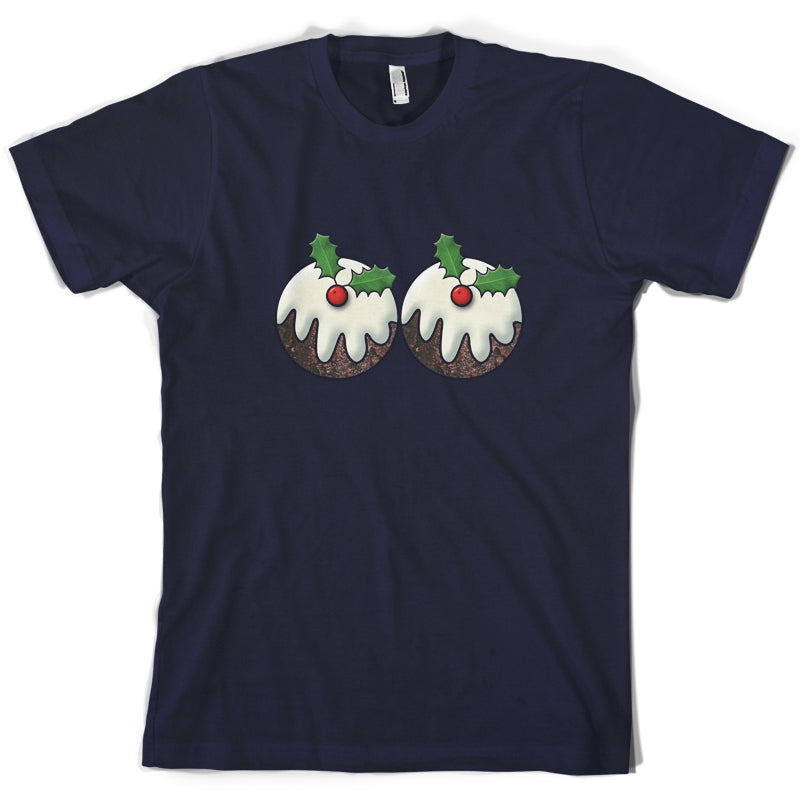 Christmas Pudding Boobs T Shirt