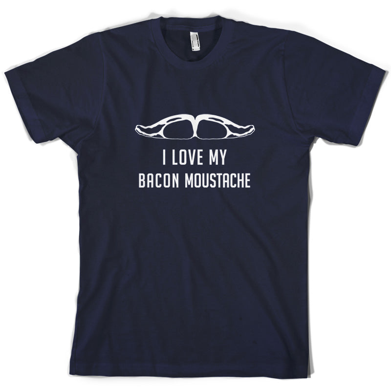 I Love My Bacon Moustache T Shirt