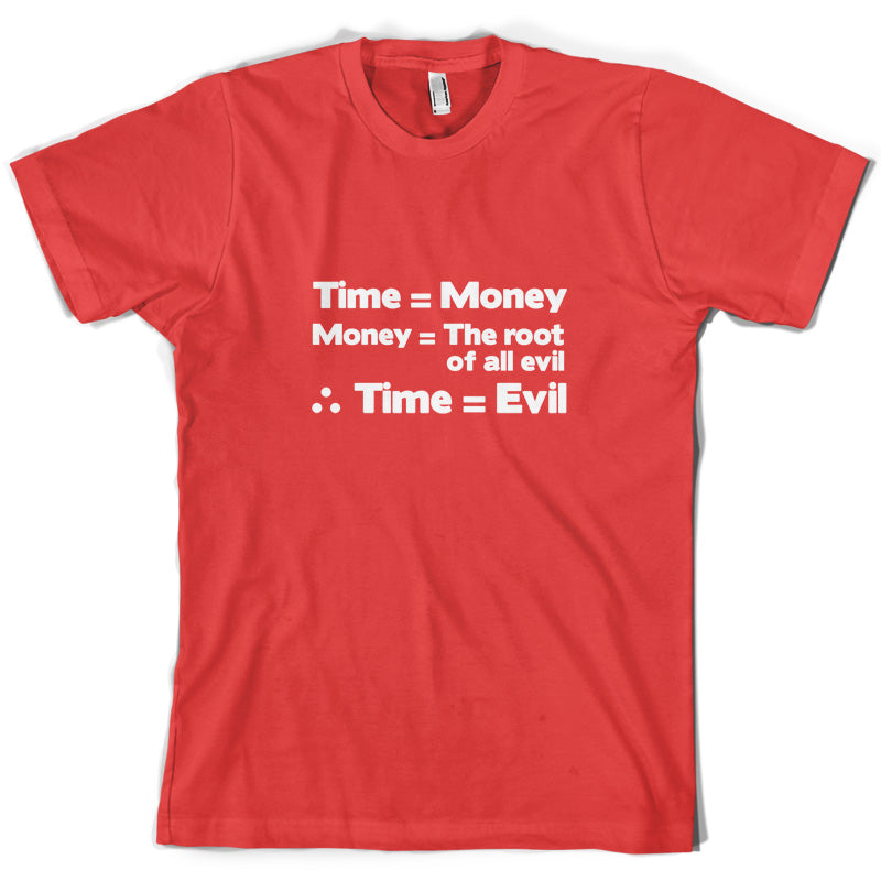 Time Equals The Root Of All Evil T Shirt