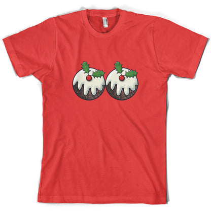 Christmas Pudding Boobs T Shirt