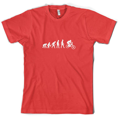 Evolution Of Man Mountain Bike T Shirt