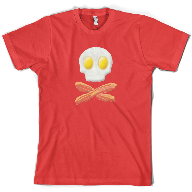 Eggs Bacon Skull and Bones T Shirt