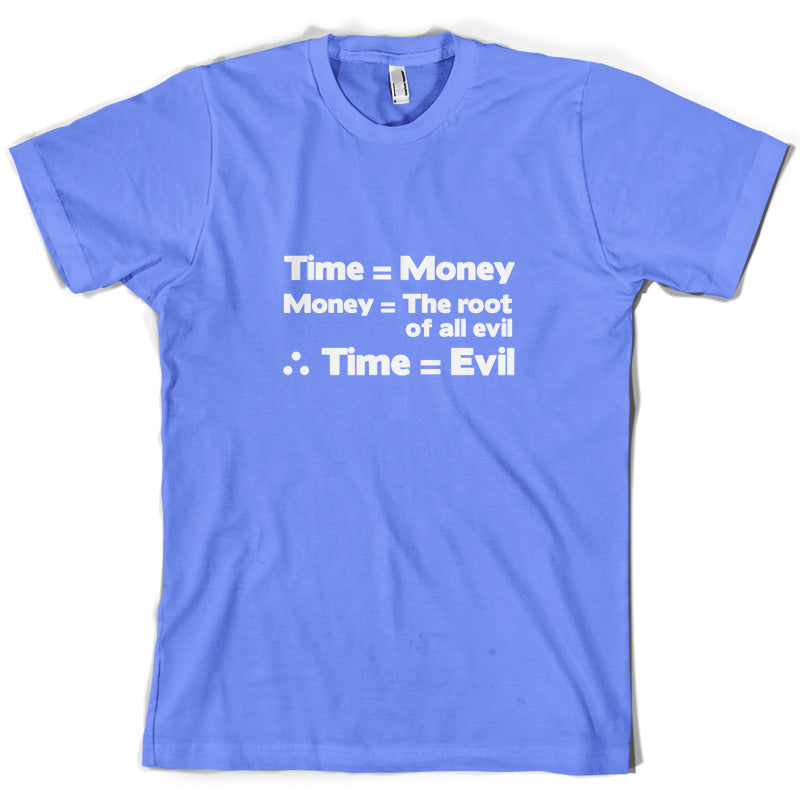 Time Equals The Root Of All Evil T Shirt