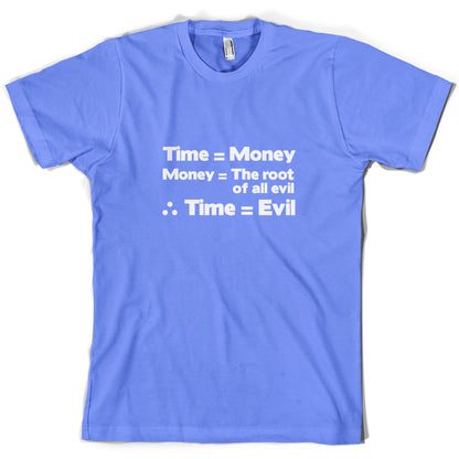 Time Equals The Root Of All Evil T Shirt
