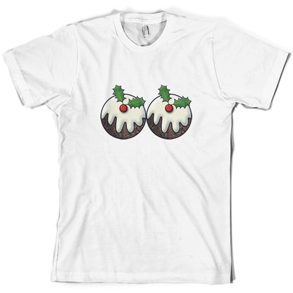 Christmas Pudding Boobs T Shirt
