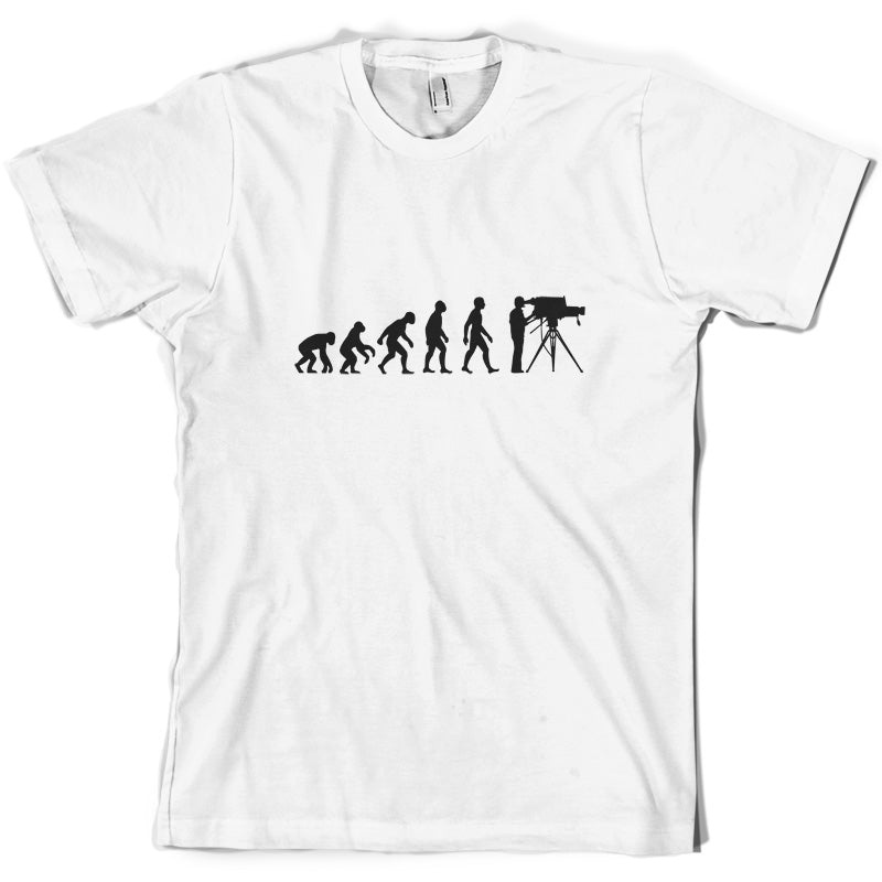 Evolution of Man Cameraman T Shirt