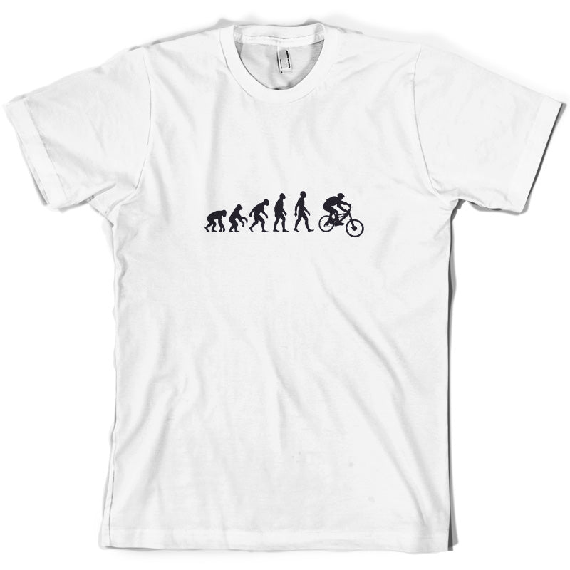 Evolution Of Man Mountain Bike T Shirt