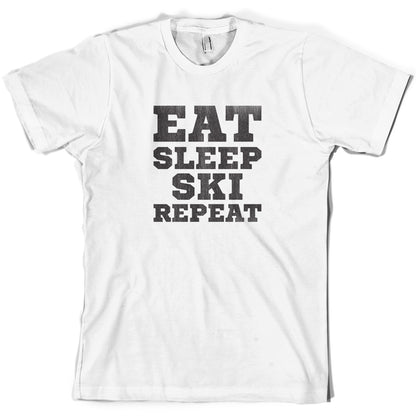 Eat Sleep Ski Repeat T Shirt