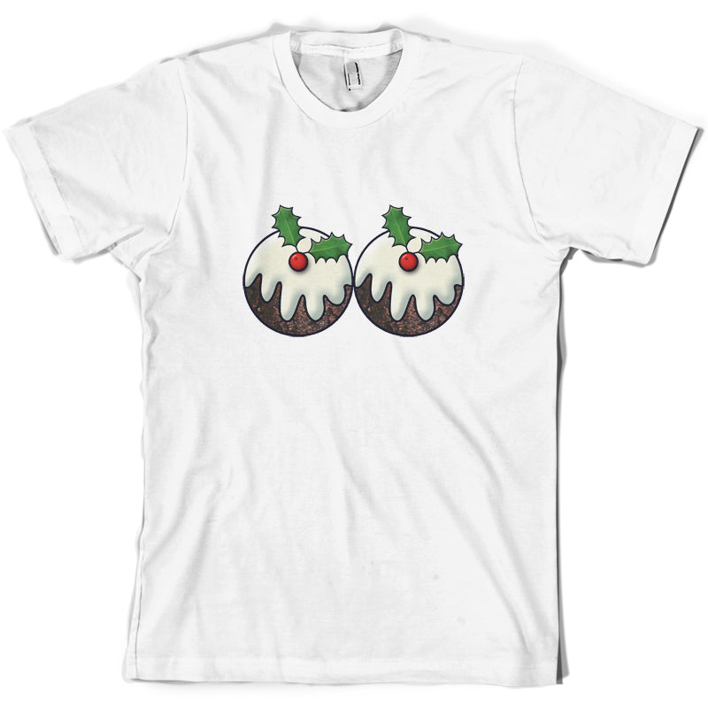 Christmas Pudding Boobs T Shirt