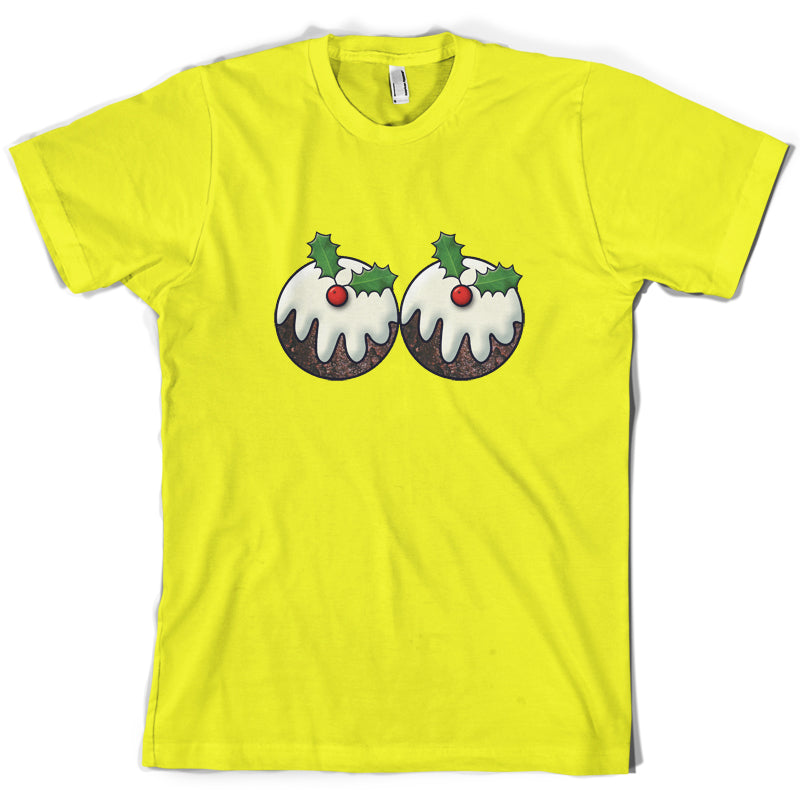 Christmas Pudding Boobs T Shirt