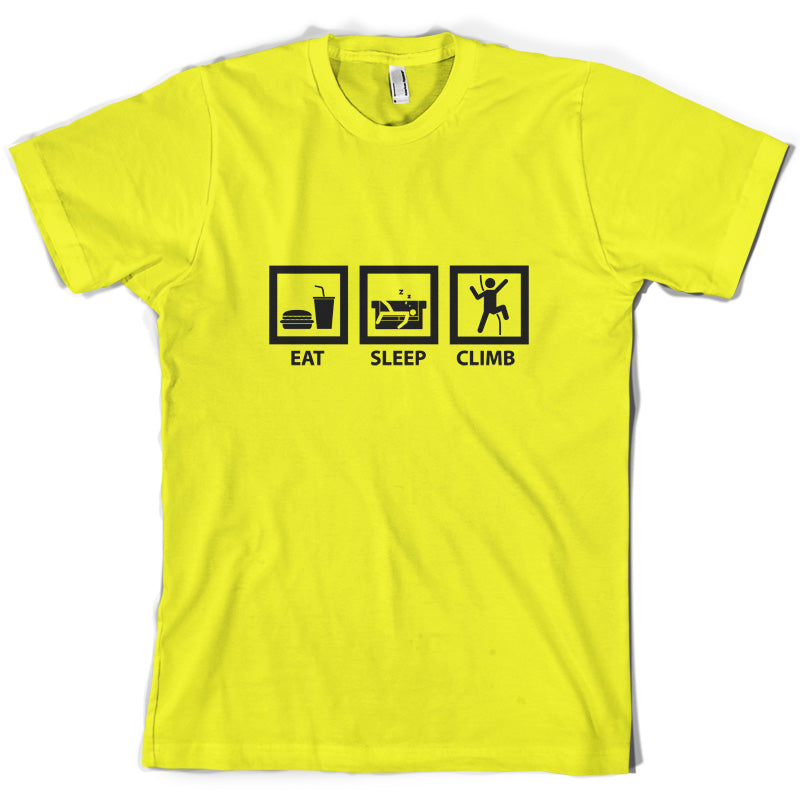 Eat Sleep Climb (Rock Climbing) T Shirt