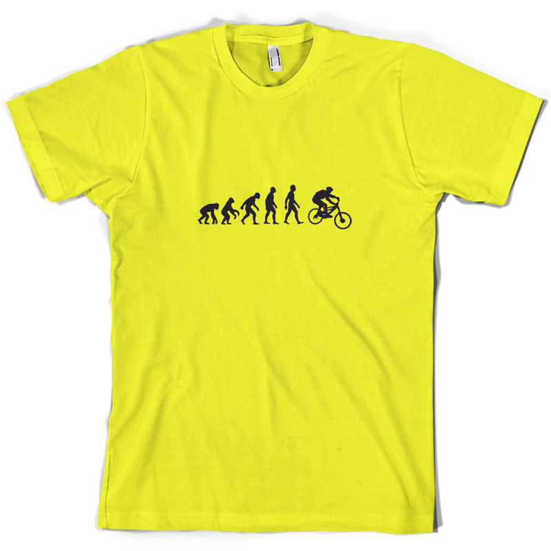 Evolution Of Man Mountain Bike T Shirt